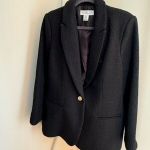 Rachel Zoe Textured Black Blazer